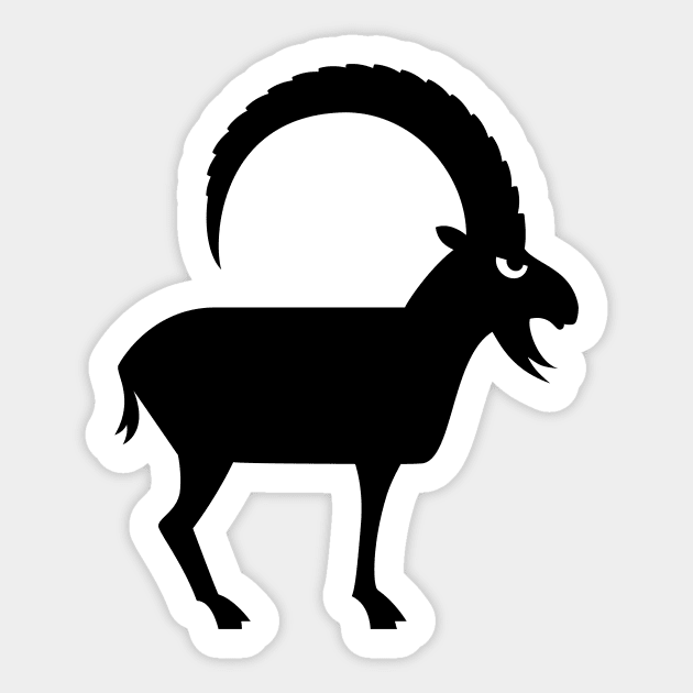 Angry Animals - Ibex Sticker by VrijFormaat